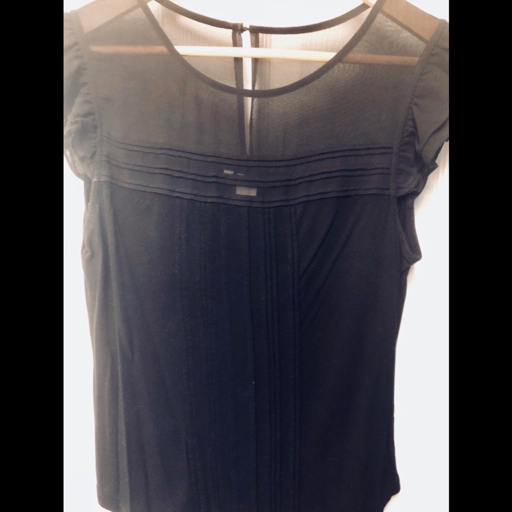 H&M short sleeve black blouse